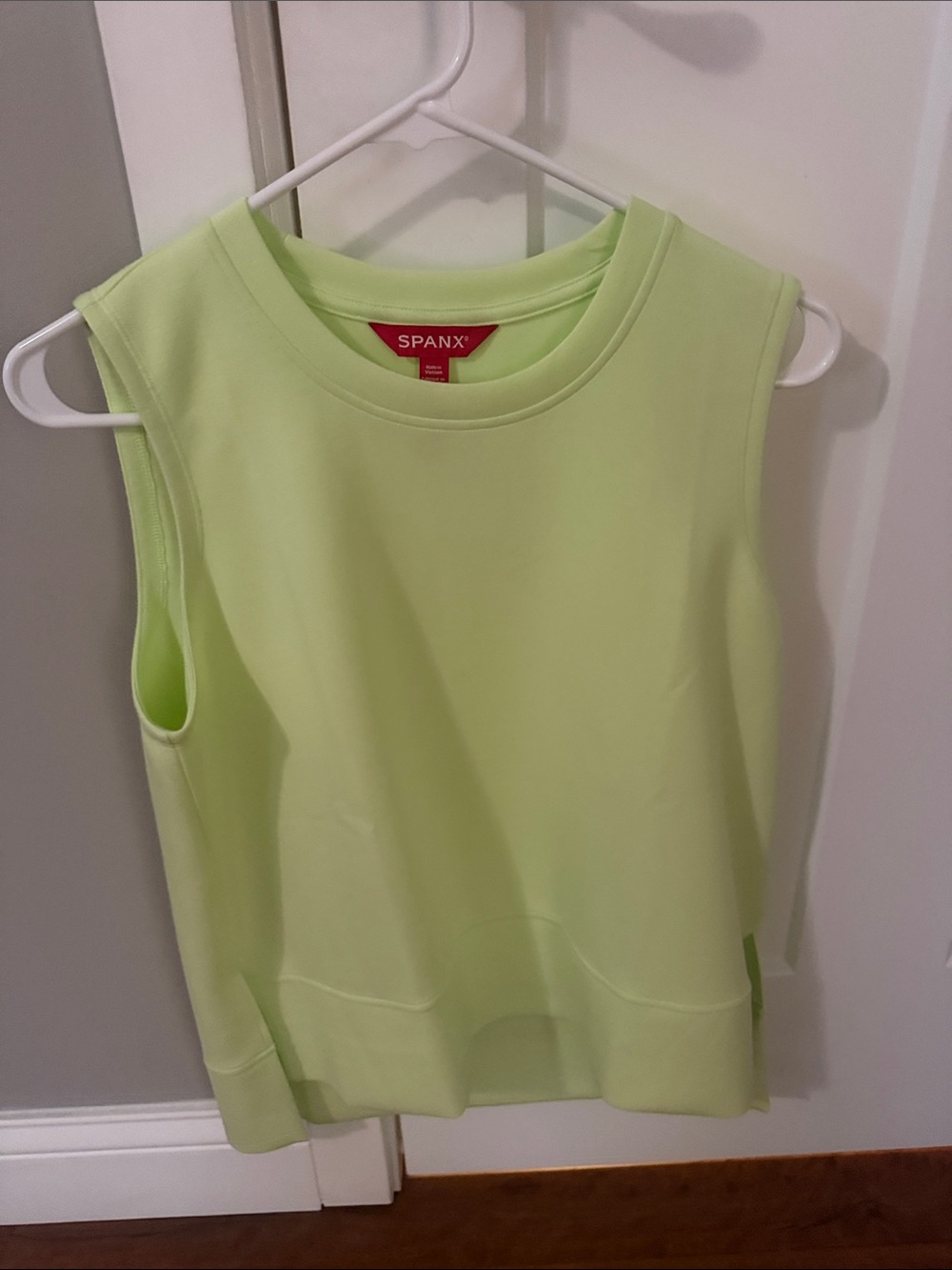 SPANX Neon Lime Wide-Shoulder Scoop Neck Tank